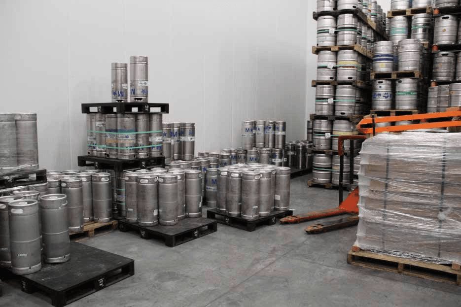 Before - Disorganized Keg Storage